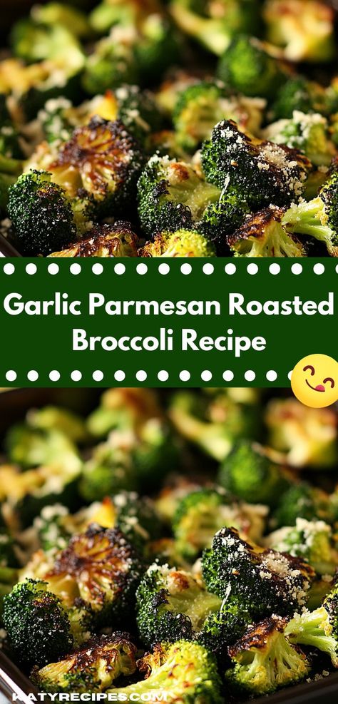 This Garlic Parmesan Roasted Broccoli Recipe features fresh broccoli tossed in olive oil, garlic, and Parmesan cheese, then roasted until tender and slightly crispy. A delicious side dish that’s easy to prepare. Garlic Parm Roasted Broccoli, Pan Roasted Broccoli Recipes, Healthy Roasted Broccoli Recipes, Garlic Parm Broccoli, Broccoli In Oven Recipe, Roasted Broccoli With Parmesan, Parm Broccoli Recipes, Broccoli Garlic Pasta, Side Broccoli Recipes