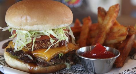 Guy Fieri Burger Recipe, Bobby Flay Recipes, The Ringer, Homemade Hamburger, Flat Top Grill, Beefsteak Tomato, Holland America Line, Wearing A Mask, Carnival Cruise Line