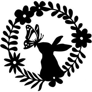 Silhouette Template, Silhouette Stencil, Bunny Wreath, Silhouette Portrait, Cricut Free, Easter Svg, Silhouette Design Store, Silhouette Art, Cricut Projects Vinyl