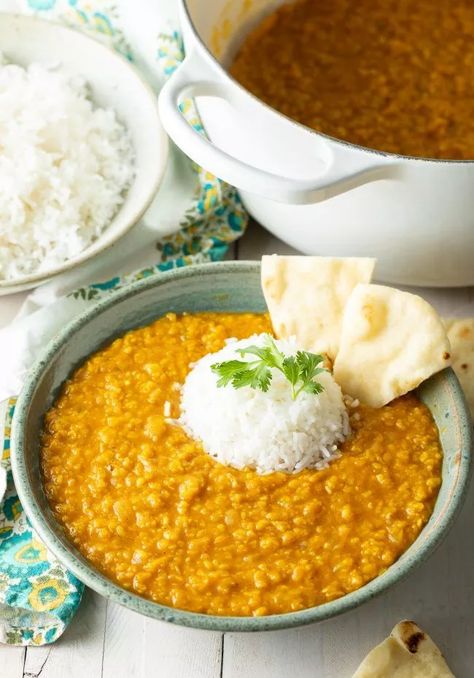 Irresistible Mung Daal Recipe - Known as Moong Dal and Mung Dahl, this vegan-friendly and gluten-free Indian dish is incredibly delicious and comforting, super healthy, and terrifically easy to make at home. #mungdaal #mungdal #mungdahl #moongdal #moongdahl #moongdaal #indianrecipes #curry #lentils #vegan #vegetarian #glutenfree #aspicyperspective Daal Recipes, Curry Lentils, Moong Dal Recipe, Dahl Recipe, Lentils Vegan, Homemade Naan Bread, Food Fusion, A Spicy Perspective, Dal Recipe