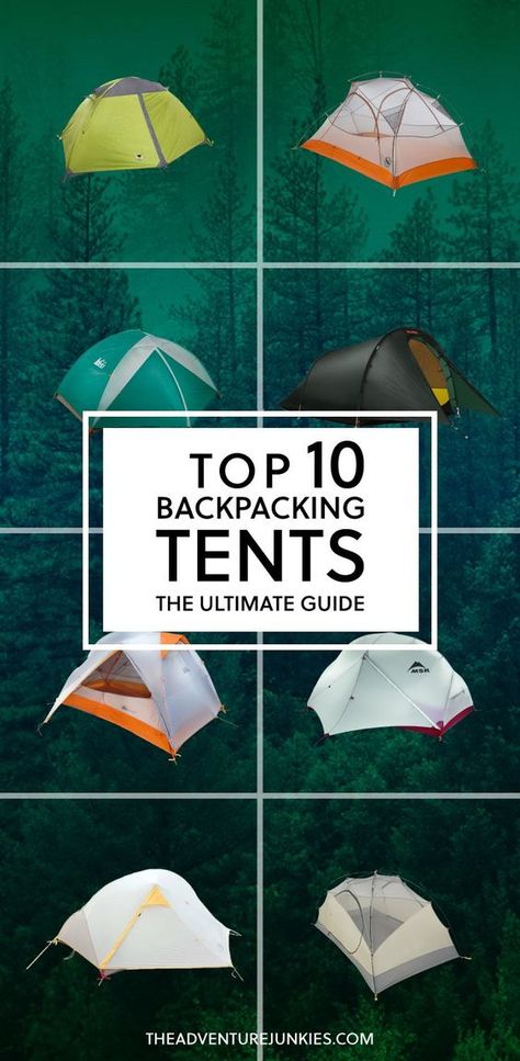 Top 10 Best Backpacking Tents – Best Camping Gear – Hiking Gear For Beginners – Backpacking Equipment List for Women, Men and Kids Camping Ideas For Couples, Best Backpacking Tent, Backpacking Equipment, Zelt Camping, Camping Bedarf, Camping Diy, Best Tents For Camping, Best Camping Gear, Family Tent Camping