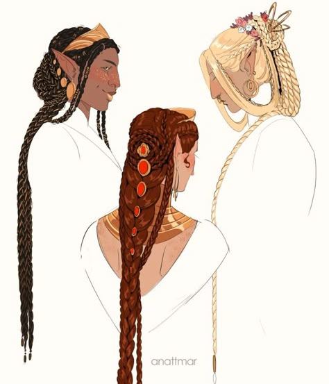 Black Character Design Female, Drow Oc, Mystical Hair, Family Reference, Mythical Characters, Historical Hairstyles, Star Boy, Fantasy Hair, Character Inspo