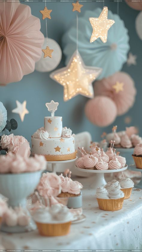 Cloud Bday Theme, Birthday Party Ideas 6 Girl, Birthday Theme 2 Year Girl, Dessert Themed Birthday Party, Patisserie Birthday Party, Theme Birthday Party Ideas Girl, One Year Birthday Party Ideas Girl, Birthday 4 Girl, Girls Second Birthday Theme