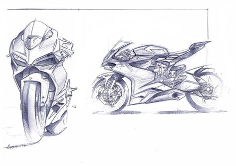 The Art of Motorcycle Design Xe Ducati, Bike Concept, Ducati 1199, Motorcycle Drawing, Bike Drawing, Bike Sketch, Motorcycle Illustration, Motorbike Design, Concept Motorcycles