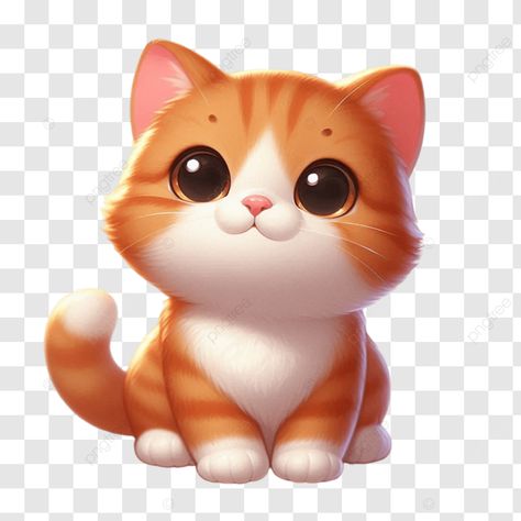 Cute Orange Kitten, Kitty Funny, Funny Png, Kitten Drawing, Orange Kittens, Golden Eyes, Cat Clipart, Pet Kitten, Transparent Image