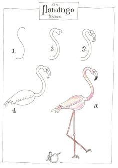 Doodle Flamingo, Draw A Flamingo, Doodle Easy, Get Better At Drawing, Animal Doodles, Flamingo Art, Bullet Journal Themes, Journal Themes, Doodle Sketch