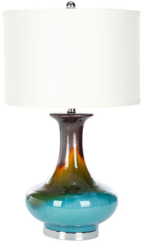 Ombre Design, Contemporary Table Lamps, Table Lamp Design, Ombre Effect, Colorful Table, Ceramic Table Lamps, Lamp Sets, Ceramic Table, Drum Shade