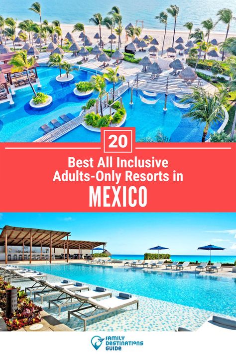 20 Best All Inclusive Adults-Only Resorts in Mexico All Inclusive Honeymoon Resorts, Top All Inclusive Resorts, All Inclusive Mexico, Caribbean All Inclusive, Resorts In Mexico, Mexico Honeymoon, All Inclusive Honeymoon, Romantic Resorts, All Inclusive Trips