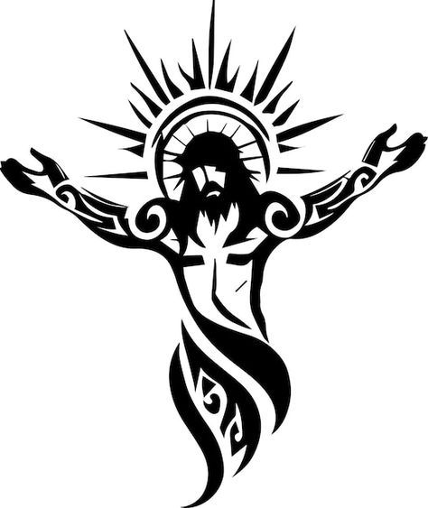 Tattoos Jesus, Holy Tattoos, Tattoo Jesus, Jesus Tattoo Design, Celtic Cross Tattoos, Christ Tattoo, Rose Tattoos For Men, Jesus Design, Saved Tattoo