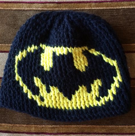 Batman beanie hat crochet Batman Beanie Crochet, Batman Crochet Hat, Crotchet Beanie, Batman Beanie, Crotchet Beanies, Crochet Batman, Beanie Hat Crochet, Men's Beanies, Beanie Crochet