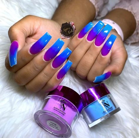 Stileto Nail, Summer Nails At Home, Neutral Manicure, Neon Purple Nails, Ambre Nails, Purple And Pink Nails, Rave Nails, Purple Ombre Nails, Blue Ombre Nails