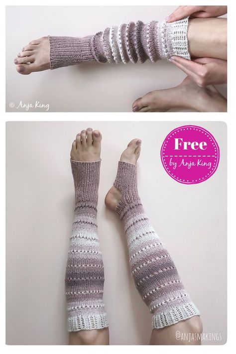 Stirrup Leg Warmers Knitting Pattern Free, Loom Knit Yoga Socks, Knit Yoga Socks, Legwarmer Knitting Pattern, Yoga Socks Knitting Pattern Free, Ballet Knitting Pattern, Knit Yoga Socks Pattern Free, Knitted Legwarmers Free Pattern, Knit Thigh High Socks Free Pattern