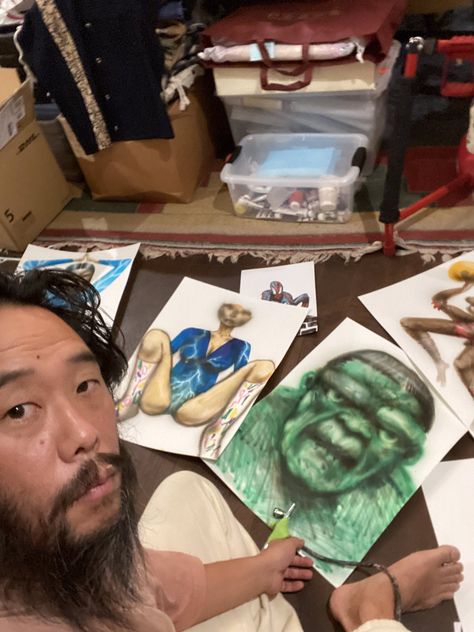 Air Brush Art, David Choe Art, Airbrush Artwork, Artist Motivation, David Choe, Hulk Spiderman, The Hulk, Airbrush Art, Artistic Expression