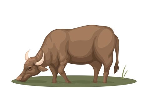 Farm Buffalo drink water on swamp. rural animal life illustration vector Buffalo Vector, Buffalo Illustration, Life Illustration, Old Book Crafts, Tree Saw, Heart Tree, Cityscape Photos, Logo Banners, Nature Backgrounds