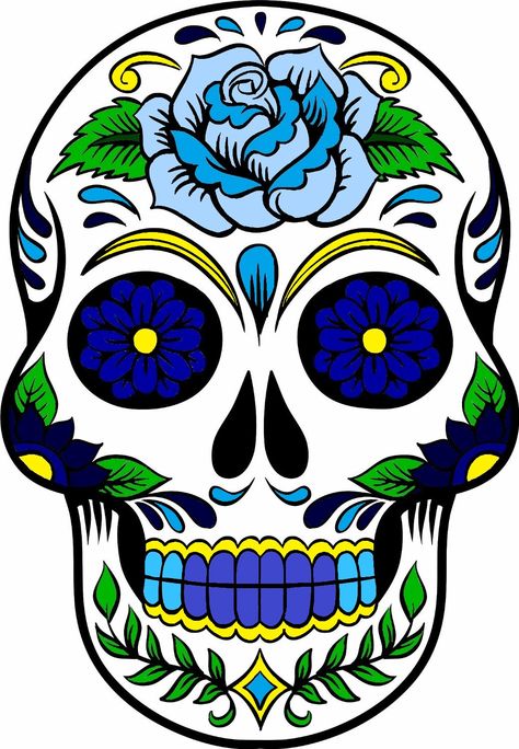 Sugar Skull Painting Ideas, Sugar Skull Art Painting, Sugar Skull Illustration, Sugar Skull Painting, Den Mrtvých, Sugar Skull Artwork, Skull Coloring Pages, Mexican Sugar Skull, Day Of The Dead Art