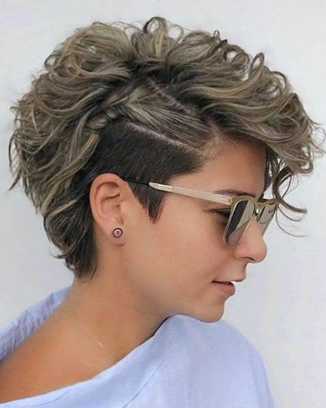 Brown Hairstyles, Short Curly Pixie, Curly Pixie Haircuts, Short Curly Haircuts, Curly Pixie, Curly Haircuts, Haircuts For Wavy Hair, Haircuts For Curly Hair, Long Pixie