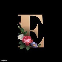 G Lettering, Alphabet Font, Floral Alphabet, Alphabet Wallpaper, Lettering Alphabet Fonts, Highlight Cover, Floral Monogram, Floral Letters, Letter E