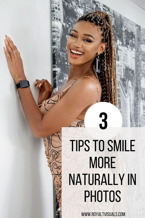 Your smile is the first thing people see in your photo. So here is 3 simple tricks to smile more naturally the next time you’re getting your photo taken. #Photoshoottips #smiling #photoshoot #photography How To Smile Better, Photo Shoot Tips, Smile Pictures, Stylish Photo, Smile Photography, Photography Posing Guide, Camera Selfie, Posing Tips, Foto Tips