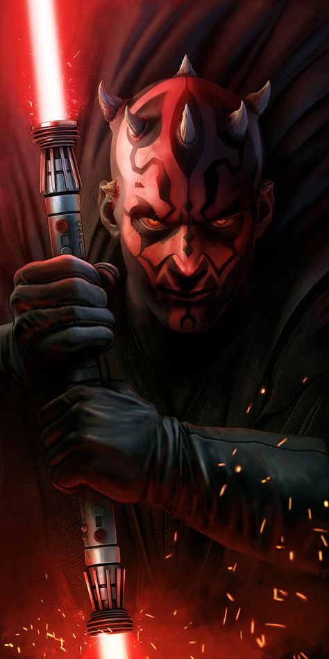 ArtStation - Darth Maul Darth Maul Clone Wars, Darth Maul Wallpaper, Darth Maul Art, Star Wars Villains, Star Wars Background, Star Wars Sith, Star Wars Fashion, Star Wars Tattoo, Star Wars Wallpaper