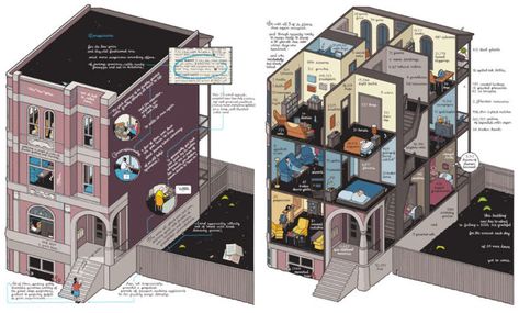 10 Must Read Graphic Novels About Architecture Chris Ware, Lovely Poster, Bd Comics, Up Book, Canadian Art, Children's Picture Books, 그림 그리기, Architecture Drawing, A House