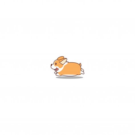 Cute Corgi Drawing Kawaii, Corgi Wallpaper, Nature Character, Corgi Cartoon, Corgi Tattoo, Running Cartoon, Dog Nature, Corgi Drawing, Cute Dog Drawing