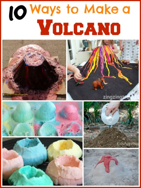 Your little ones will erupt in fascination over these 10 DIY volcano experiments. (via Inspiration Labortories) Diy Volcano, Volcano Project, Make A Volcano, Volcano Projects, Volcano Activities, Volcano Experiment, Kid Experiments, Fair Projects, Science Fair Projects