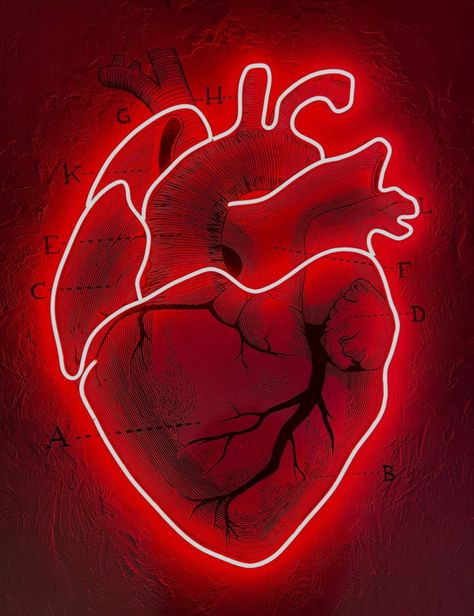 Instagram: abigailmicheals Neon Signs Aesthetic, Red Neon Sign, Neon Sign Aesthetic, Heart Neon Sign, Neon Light Wallpaper, Sign Aesthetic, Heart Neon, Cracked Wallpaper, Neon Heart