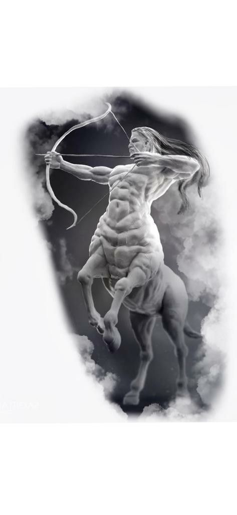 Greek Mythology Tattoos Sagittarius, Medusa Artwork, Sagittarius Tattoo Designs, Greek God Tattoo, Zeus Tattoo, Sagittarius Tattoo, Clock Tattoo Design, Fairy Tattoo Designs, Greek Mythology Tattoos