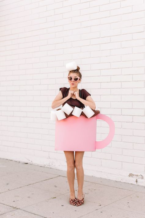 How To Make A Hot Chocolate Costume | studiodiy.com Chocolate Costume Diy, Hot Chocolate Costume, Chocolate Costume, Halloween Costume Ideas Diy, Diy Costumes Kids Boys, Diy Fantasia, Diy Hot Chocolate, Mens Halloween