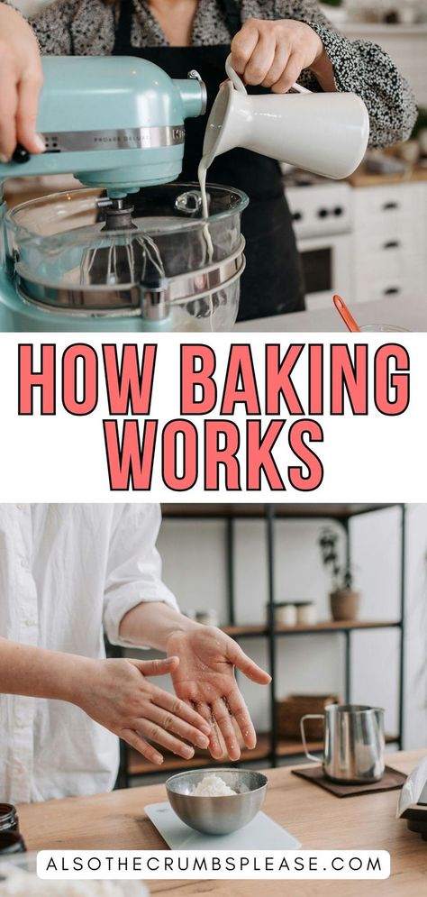 Ever wonder why your cake rises? Get the science behind baking explained! Discover how ingredients like baking powder and yeast work together, and master the chemistry of creating delicious baked goods. Science In The Kitchen, Science Of Cookies, Science Behind Baking, Cookie Baking Science Experiment, Difference Between Baking Soda And Baking Powder, Science Of Baking, Baking Science, Baking Cake, Baking Tips