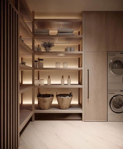 HOME IN MY FOCUS | Organized laundry room Design @ameer.avi | Instagram Minimal Laundry Room, Organized Laundry Room, Organized Laundry, Laundry Room Decor Ideas, Pantry Laundry Room, Stylish Laundry Room, Dream Laundry Room, Laundry Room Closet, Laundry Room Renovation