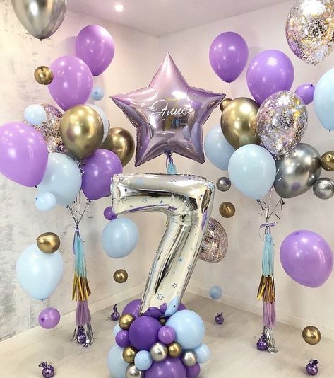 5th Birthday Girls, Birthday Party Decorations For Adults, Balloon Garland Diy, Simple Birthday Decorations, Baby Shower Deco, Second Birthday Ideas, Spa Birthday, Birthday Wishes Cake, Birthday Party Decorations Diy