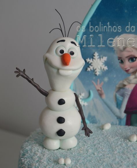 Olaf Cake Topper, Fondant Olaf, Olaf Party, Olaf Birthday, Olaf Cake, Disney Themed Cakes, Frozen Theme Cake, Crea Fimo, Fondant Cake Topper