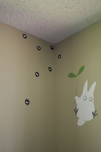 Totoro Room, Totoro Bedroom, Ghibli Nursery, Ghibli Decor, Ghibli Room, Totoro Nursery, Dust Bunnies, Soot Sprites, Interior Modern