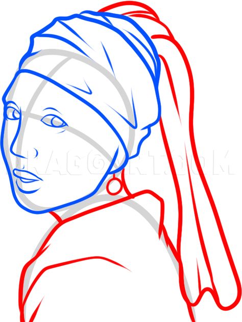 Girl With A Pearl Earring Painting, The Girl With The Pearl Earring Drawing, The Girl With The Pearl Earring, Girl With Pearl Earring Art, Pearl Drawing, Girl With The Pearl Earring, Famous Art Paintings, Girl With Pearl Earring, Girl With A Pearl Earring