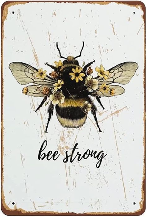 Country Farm Kitchen, Bee Strong, Bee Quotes, Bee Pictures, Honey Bee Decor, Country Signs, Quote Motivation, Farm Kitchen, Home Garden Decor