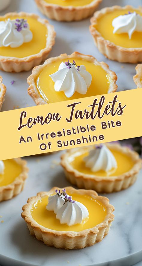 The combination of fresh lemon cream and whipped topping creates an irresistible dessert that everyone will love! Lemon Tartlets Recipe, Lemon Cream Filling, Pastry Crust Recipe, Mini Tartlets, Lemon Tartlets, Tartlets Recipe, Sweet Pastry, Tart Filling, Mini Tart