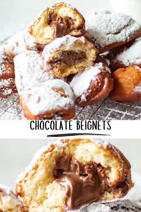 Chocolate Beignets Recipe, Chocolate Beignets, Gluten Free Pumpkin Desserts, Chocolate Cake With Cream Cheese, Easy Desserts For Kids, Chocolate Walnut Brownies, Today Recipes, Low Carb Desserts Easy, Beignet Recipe