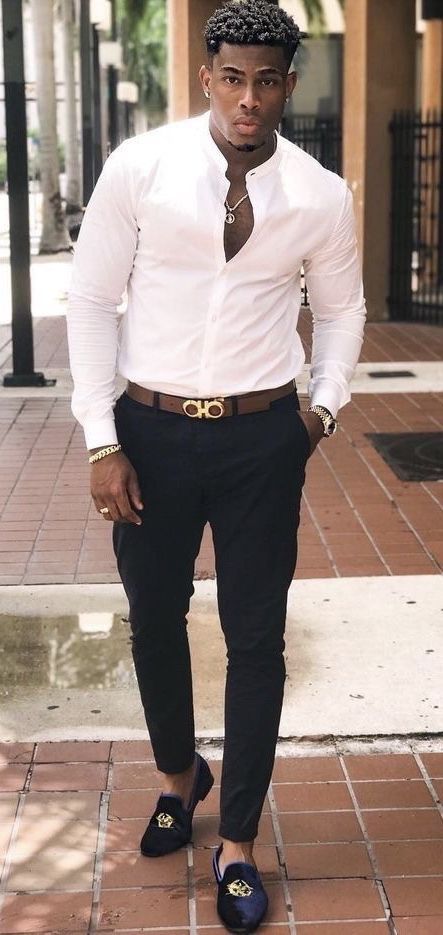 Mens All White Outfit Party Winter, Best Casual Shirts For Black Men, Mens Going Out Outfit Night Date, Men's Date Outfit, Black Man Semi Formal Outfit, Dinner Party Men Outfit, Men Summer Night Outfit, Men’s Dress Up Outfits, Men Fashion Date Night