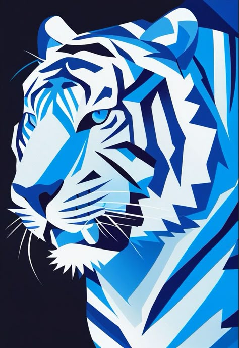 Bold Minimalism Design, Tiger Abstract, Zoophobia Comic, Art Tigre, Tiger Sketch, Tiger Tattoo Design, Fierce Fashion, Tiger Painting, Blue Tiger