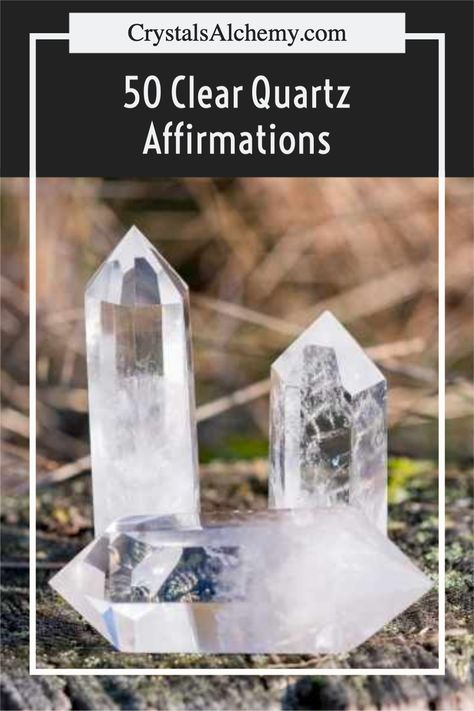 Using Clear Quartz affirmations can help you to connect with the powerful energies of this stone, and harness them for your own personal benefit. Here are 50 powerful Clear Quartz affirmations to help you focus its energy in your life. When you recite these regularly, you'll start to see positive changes in yourself and your surroundings. Clear Quartz Benefits, Clear Quartz Affirmation, Crystal Affirmations, Affirmations For Healing, Clear Negative Energy, Positive Changes, Body Is A Temple, Divine Light, Crystal Healing Stones