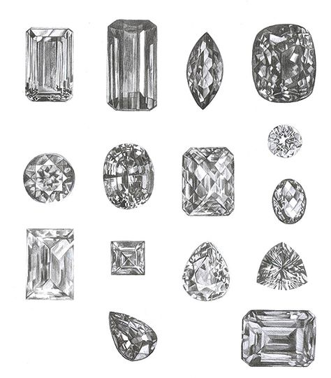 carsten oliver bieraugel Diamond Illustration, Diamond Drawing, Jewellery Design Sketches, Jewelry Illustration, Jewelry Design Drawing, Jewelry Drawing, Jewellery Sketches, Best Diamond, Gems And Minerals