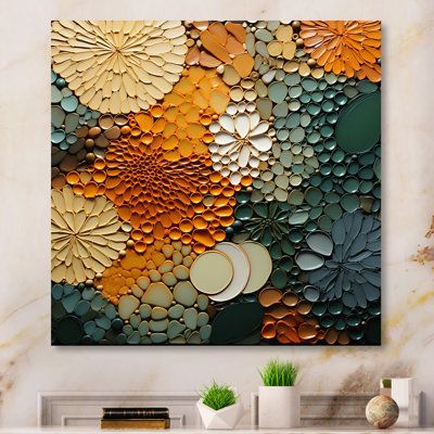 This beautiful "Hardedge Art Earthy Euphony VI" wall artis printed on premium quality cotton canvas using the finest fade-resistant ink | Red Barrel Studio Hardedge Art Earthy Euphony VI - Abstract Wall Art Living Room White 36.0 x 36.0 x 1.5 in, Canvas | Home Decor | C100681713_361291342_361291383 | Wayfair Canada Abstract Wall Art Living Room, Wal Art, Living Room Orange, Canvas Home, House Designs, My New Room, Texture Art, Wall Art Living Room, Metal Wall Decor