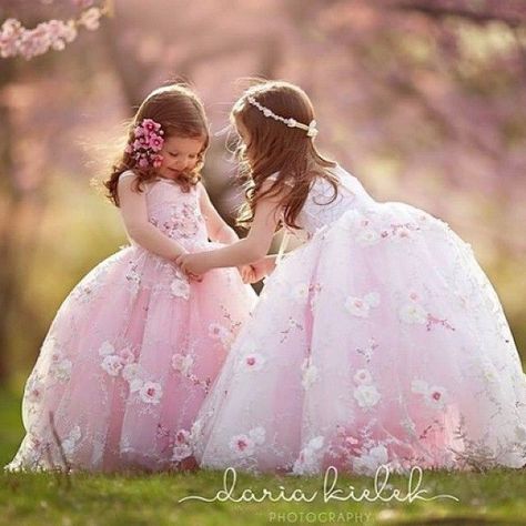 •ʙʟᴏꜱꜱᴏᴍ'ꜱ ᴘʟᴀᴄᴇ• Cherry Blossom Wedding Theme, Girls First Communion Dresses, Cherry Blossom Dress, Flower Girl Gown, Princess Dress Kids, Cherry Blossom Wedding, Princess Flower, First Communion Dress, Tulle Flower Girl