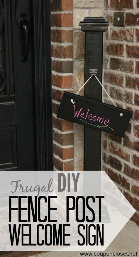 This welcome sign is easy to make and really cute front porch decor! You will love this fence post welcome sign! #welcomesign #frontporch #onecrazymom #diy #savingmoney Cute Front Porch, Porch Posts, Porch Welcome Sign, Diy Fence, Crazy Mom, Diy Front Porch, Diy Porch, Sign Post, Front Porch Decor