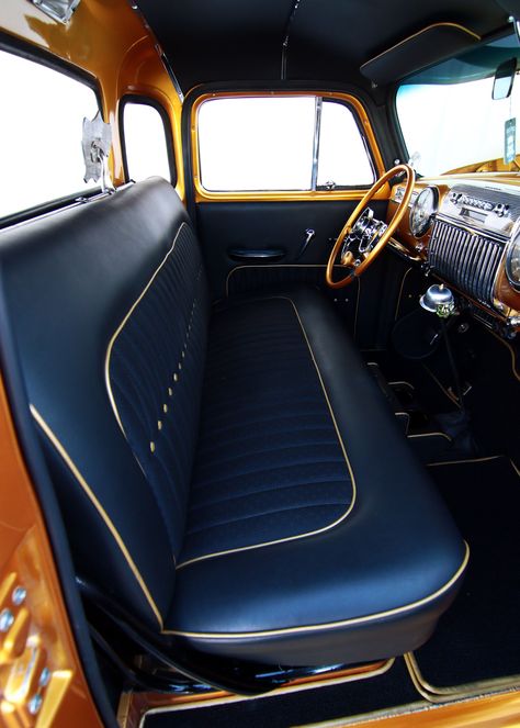 Car Interior Upholstery, Automotive Upholstery, Vw Sedan, Chevrolet Truck, Custom Car Interior, Car Upholstery, Truck Interior, Classic Truck, Chevy Pickups