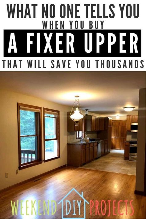 How To Buy A Bigger House, Cheap Fixer Upper Ideas, Fixer Upper House Ideas, Home Fixer Upper Ideas, Small House Fixer Upper, Fixer Upper Checklist, How To Jack A House Up, Flipping A House On A Budget, Diy House Flipping Ideas