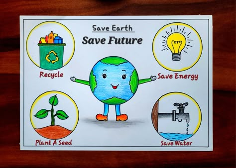 Video Tutorial uploaded on Amrita's_Artwork_333 YouTube channel. Subscribe for more creative Drawings and School Projects. #earthday #worldearthday #drawing #easydrawing #howtodraw #simple #easy #forkids #saveearth #saveworld World Earth Day Drawing, Earth Day Poster Drawing, World Earth Day Poster, Save Energy Poster, Environmental Art Projects, Save Earth Posters, Earth Day Poster, Save Earth Drawing, Poster Easy