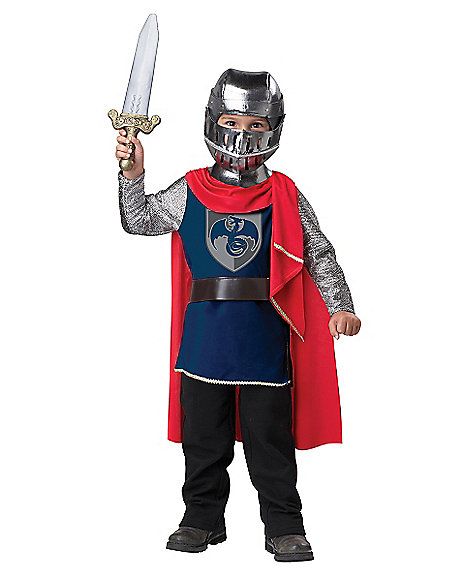 Toddler Gallant Knight Costume - Spirithalloween.com Toddler Knight Costume, Knight Halloween Costume, Knight Halloween, Toddler Boy Costumes, Medieval Outfit, Party City Costumes, California Costumes, Knight Costume, Book Week Costume