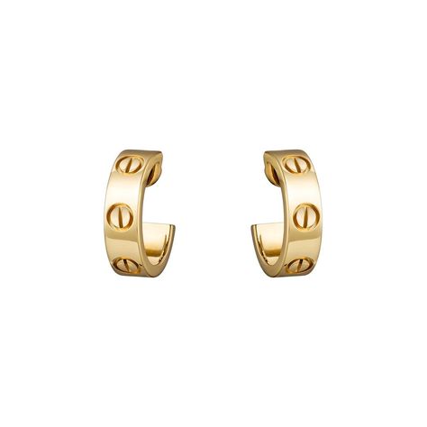 Cartier Love Earrings, Cartier Earring, Cartier Love Collection, Cartier Earrings, Golden Earrings, Cartier Watch, Nyc Trip, Cartier Love, Gold Bracelets